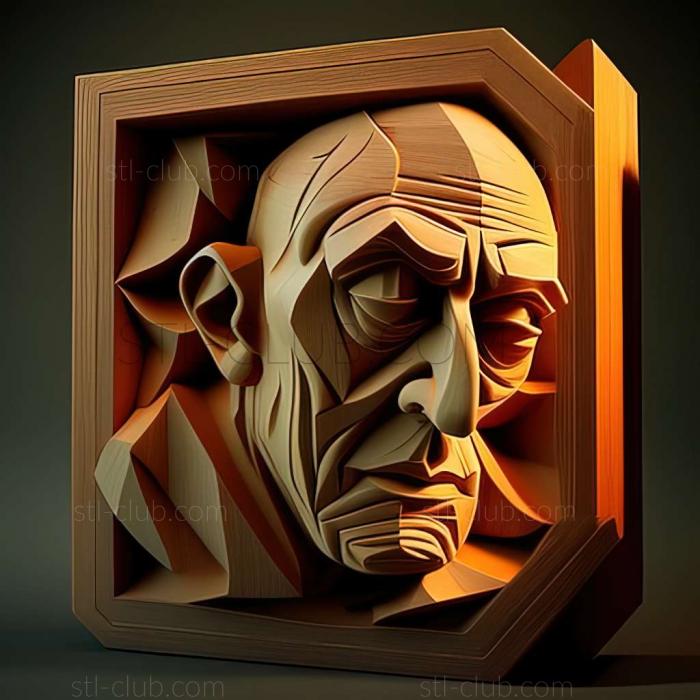 3D модель Пабло Пикассо (STL)